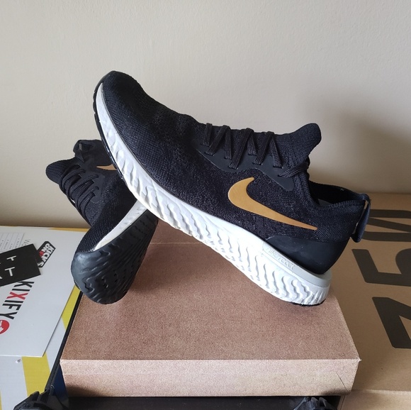 Nike Shoes - ❤ Nike Epic React Flyknit Black/Gold